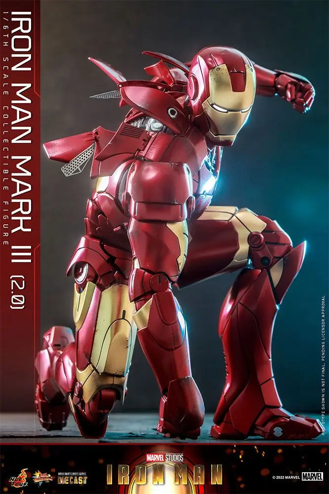 Iron Man Movie Masterpiece Series Diecast Action Figure 1/6 Iron Man Mark III (2.0) 32 cm product photo