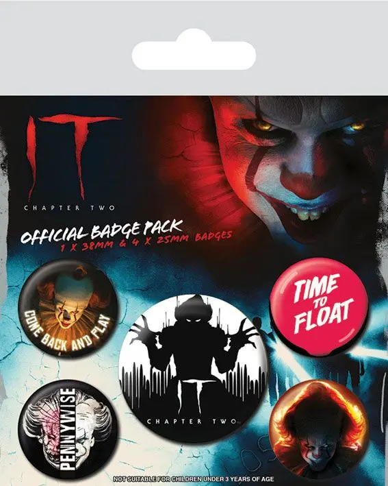 It Chapter Two Pin-Back Buttons 5-Pack Clown product photo