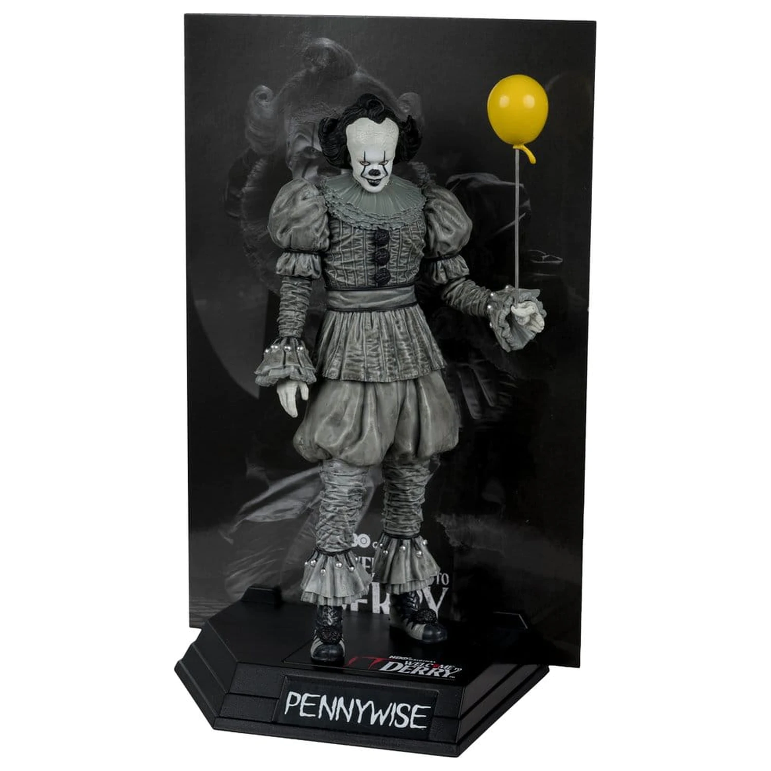 It Welcome to Derry Movie Maniacs Figure Pennywise (Black & White) 16 cm product photo