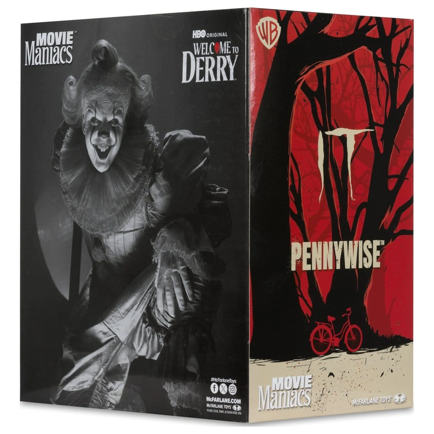 It Welcome to Derry Movie Maniacs Figure Pennywise (Black & White) 16 cm product photo