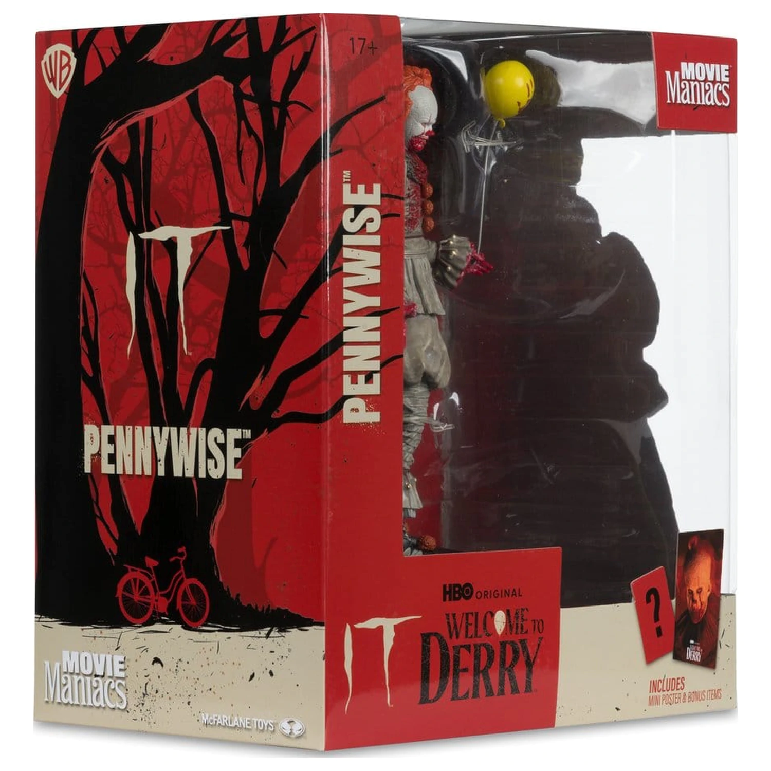 It Welcome to Derry Movie Maniacs Figure Pennywise (Bloody) 16 cm product photo