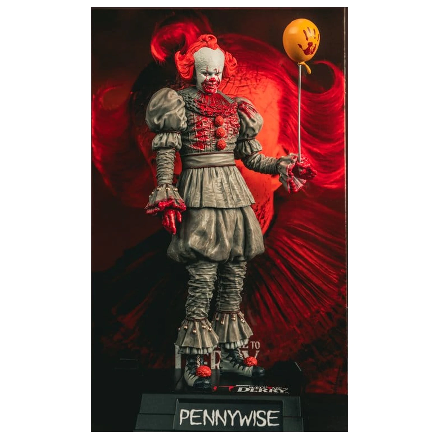 It Welcome to Derry Movie Maniacs Figure Pennywise (Bloody) 16 cm product photo