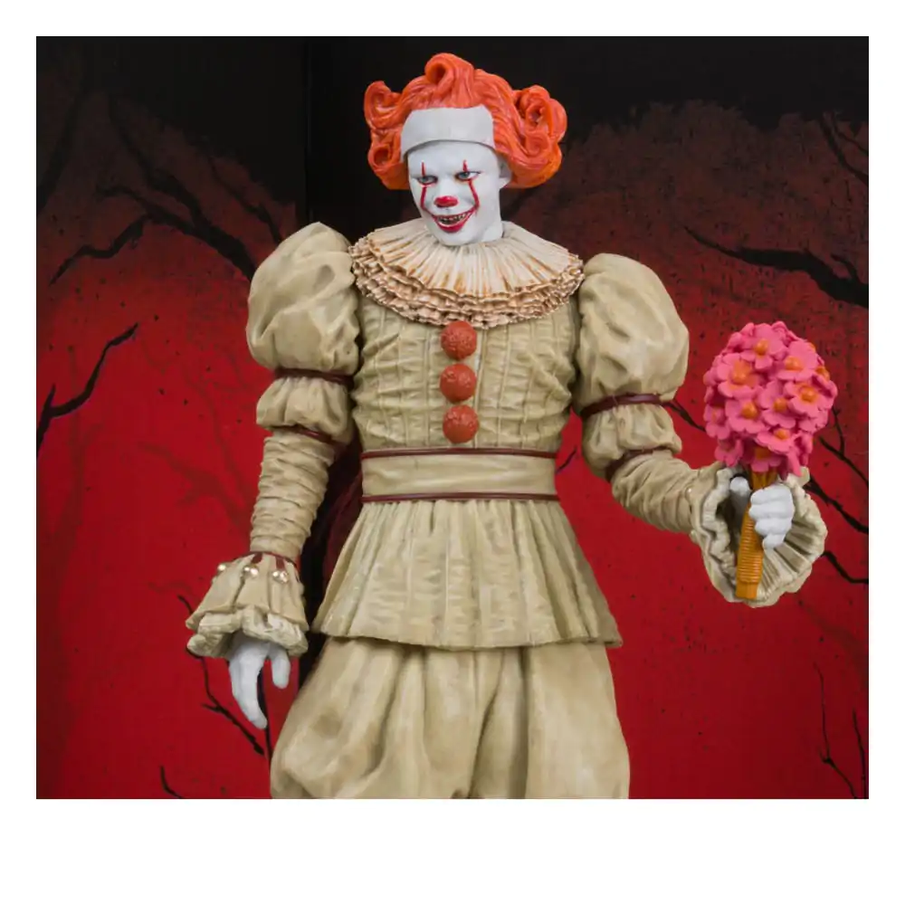 It: Welcome to Derry Movie Maniacs PVC Statue Pennywise (Flashback) (Gold Label) 16 cm product photo