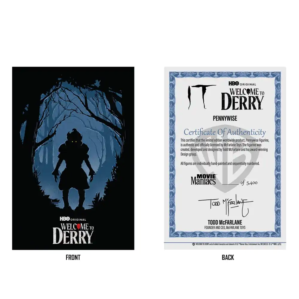 It: Welcome to Derry Movie Maniacs PVC Statue Pennywise (Flashback) (Gold Label) 16 cm product photo