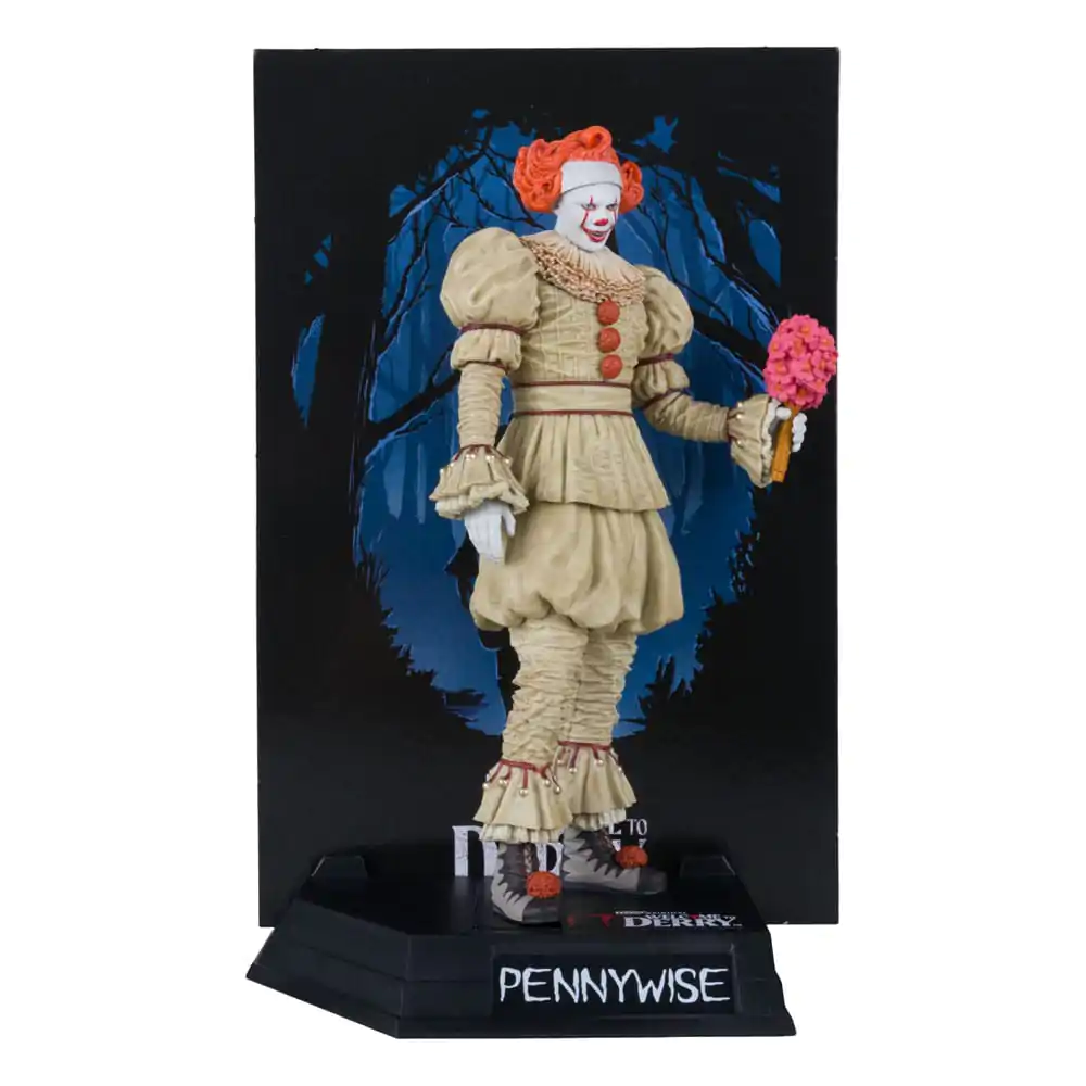 It: Welcome to Derry Movie Maniacs PVC Statue Pennywise (Flashback) (Gold Label) 16 cm product photo