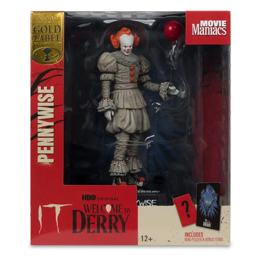 It: Welcome to Derry Movie Maniacs PVC Statue Pennywise (Gold Label) 16 cm product photo
