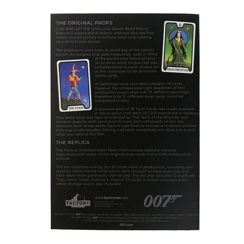 James Bond Replica 1/1 Tarot Cards Limited Edition termékfotó