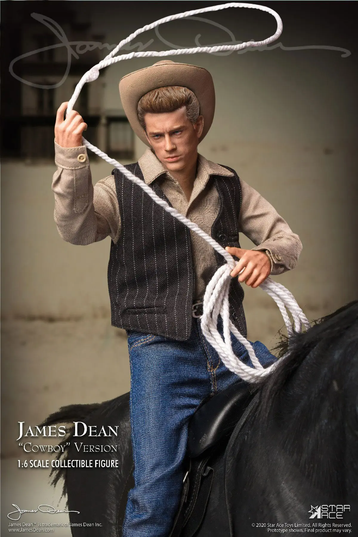 James Dean Action Figure 1/6 James Dean Cowboy Deluxe Ver. 30 cm product photo