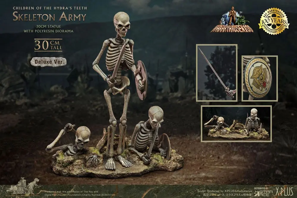 Jason and the Argonauts Gigantic Soft Vinyl Statue Ray Harryhausens Skeleton Army (Children of the Hydra's Teeth) Deluxe Ver. 32 cm product photo
