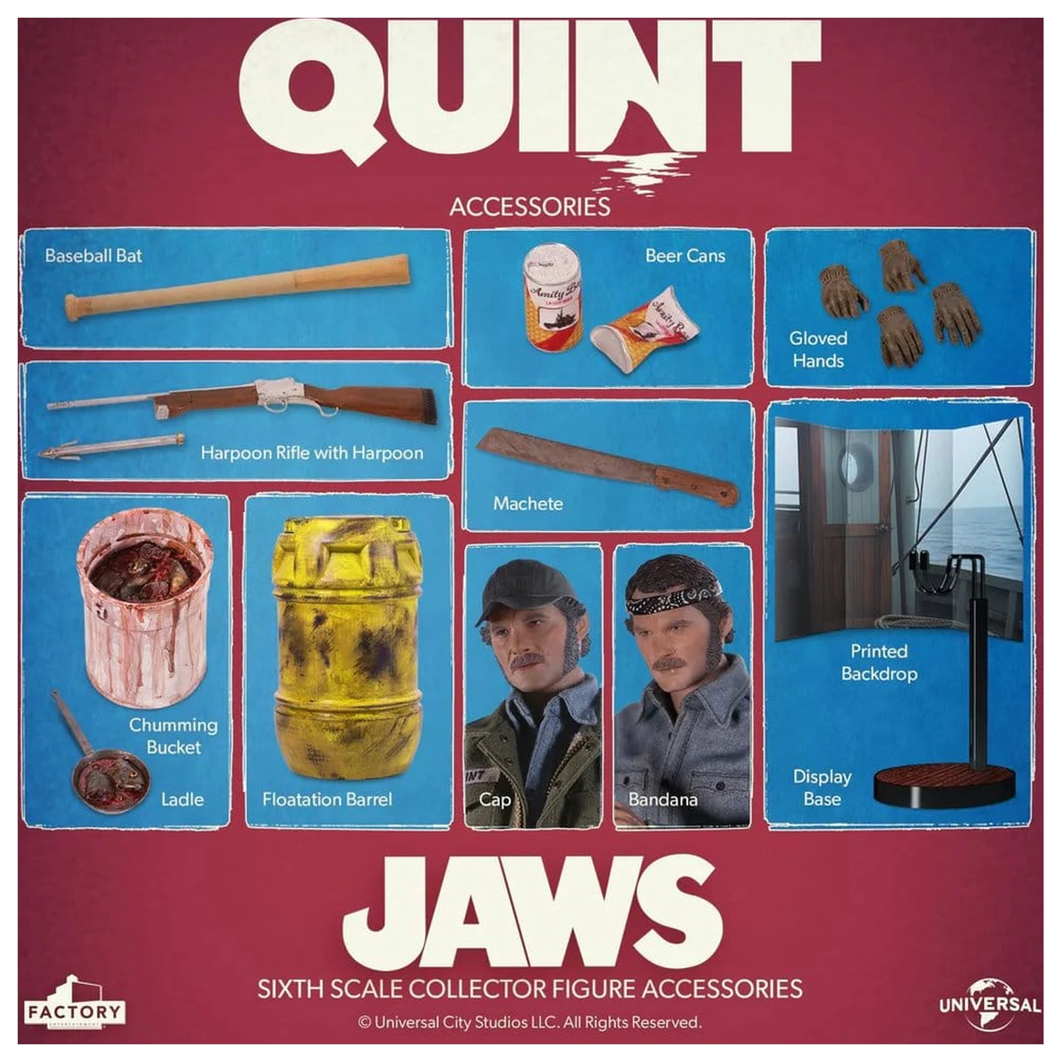 Jaws Action Figure 1/6 Quint 30 cm product photo
