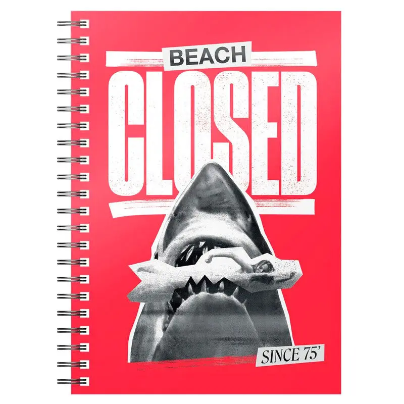 Jaws 1975 Beach Closed A5 notebook product photo
