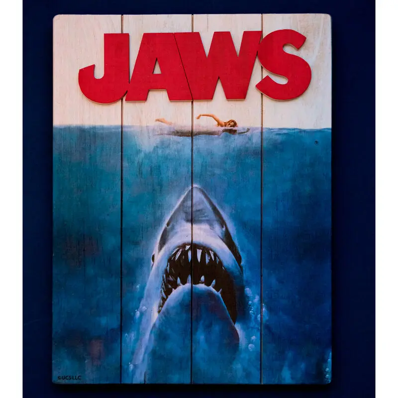 Jaws 1975 Woodart 3D Print wooden sign product photo
