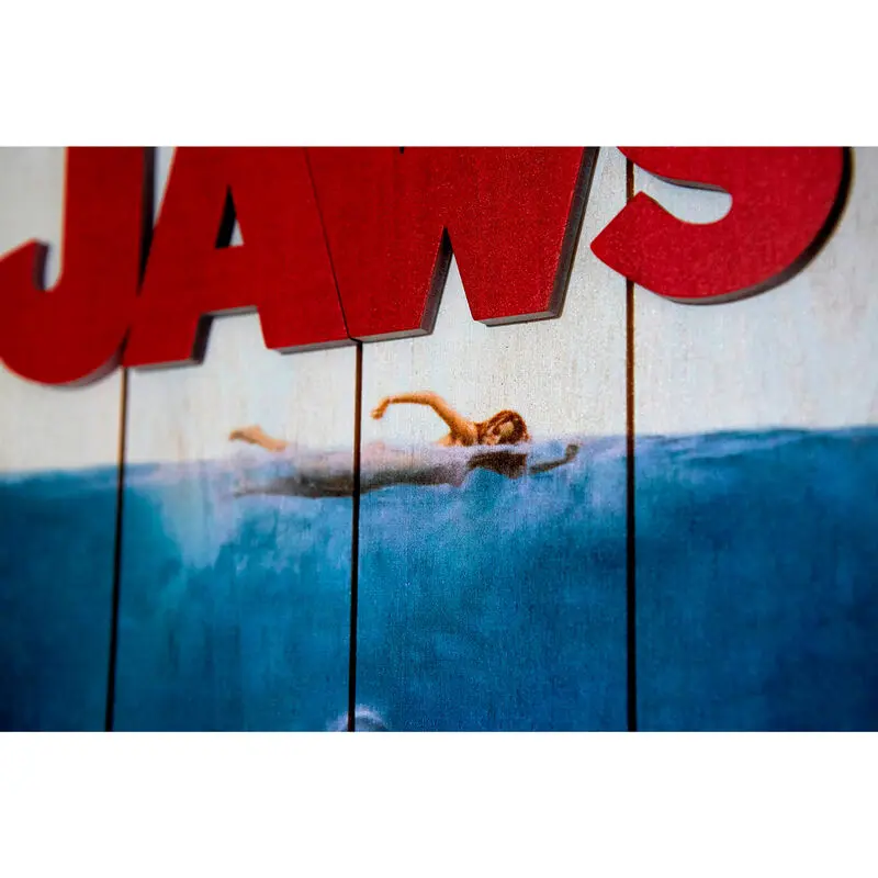 Jaws 1975 Woodart 3D Print wooden sign product photo
