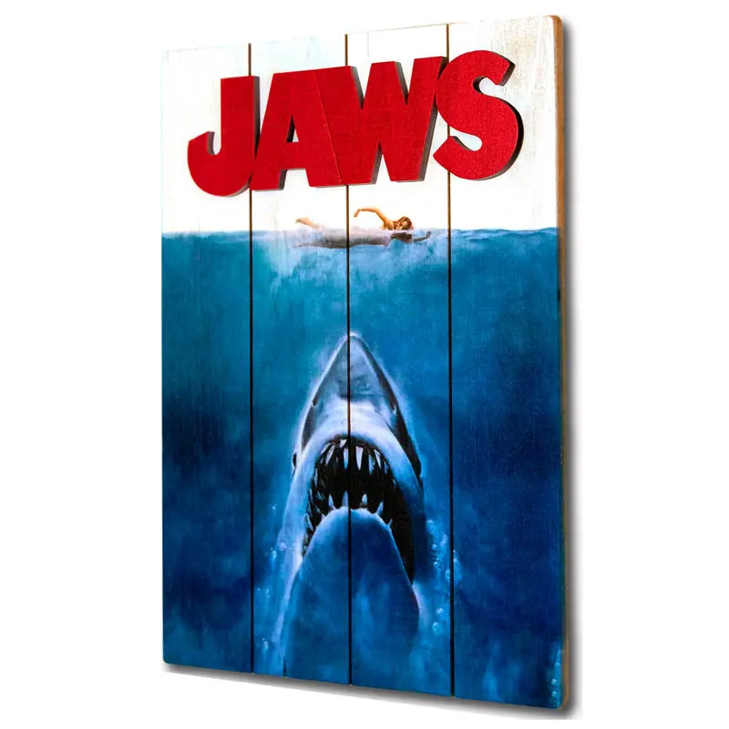 Jaws 1975 Woodart 3D Print wooden sign product photo