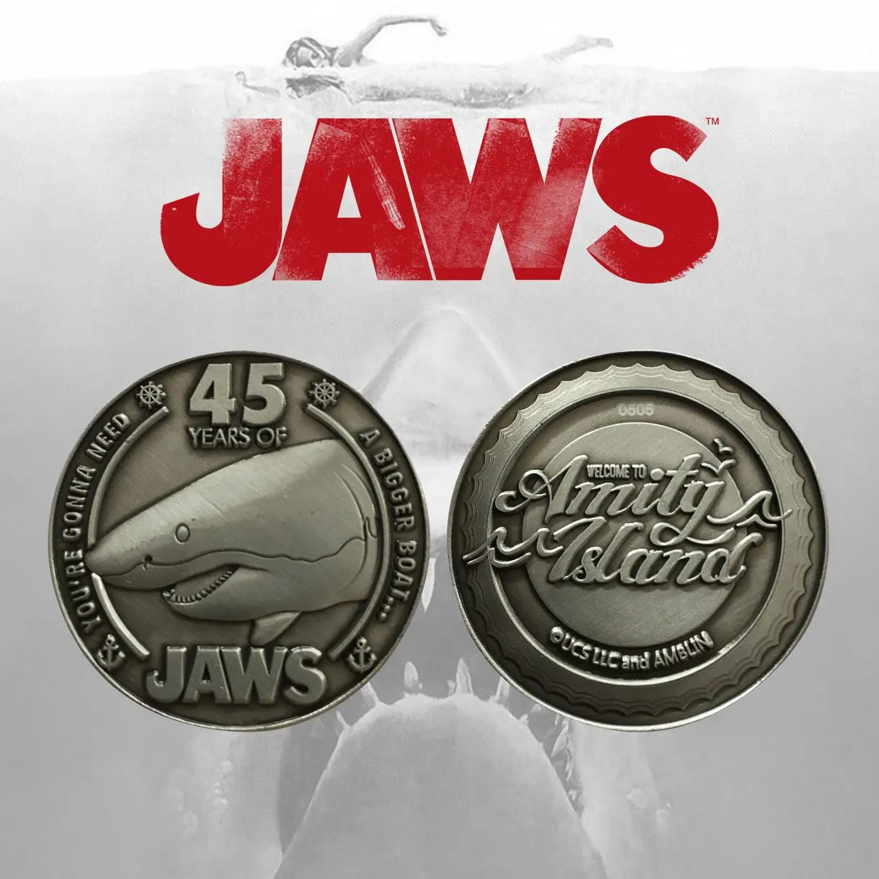 Jaws Collectable Coin 45th Anniversary Limited Edition product photo