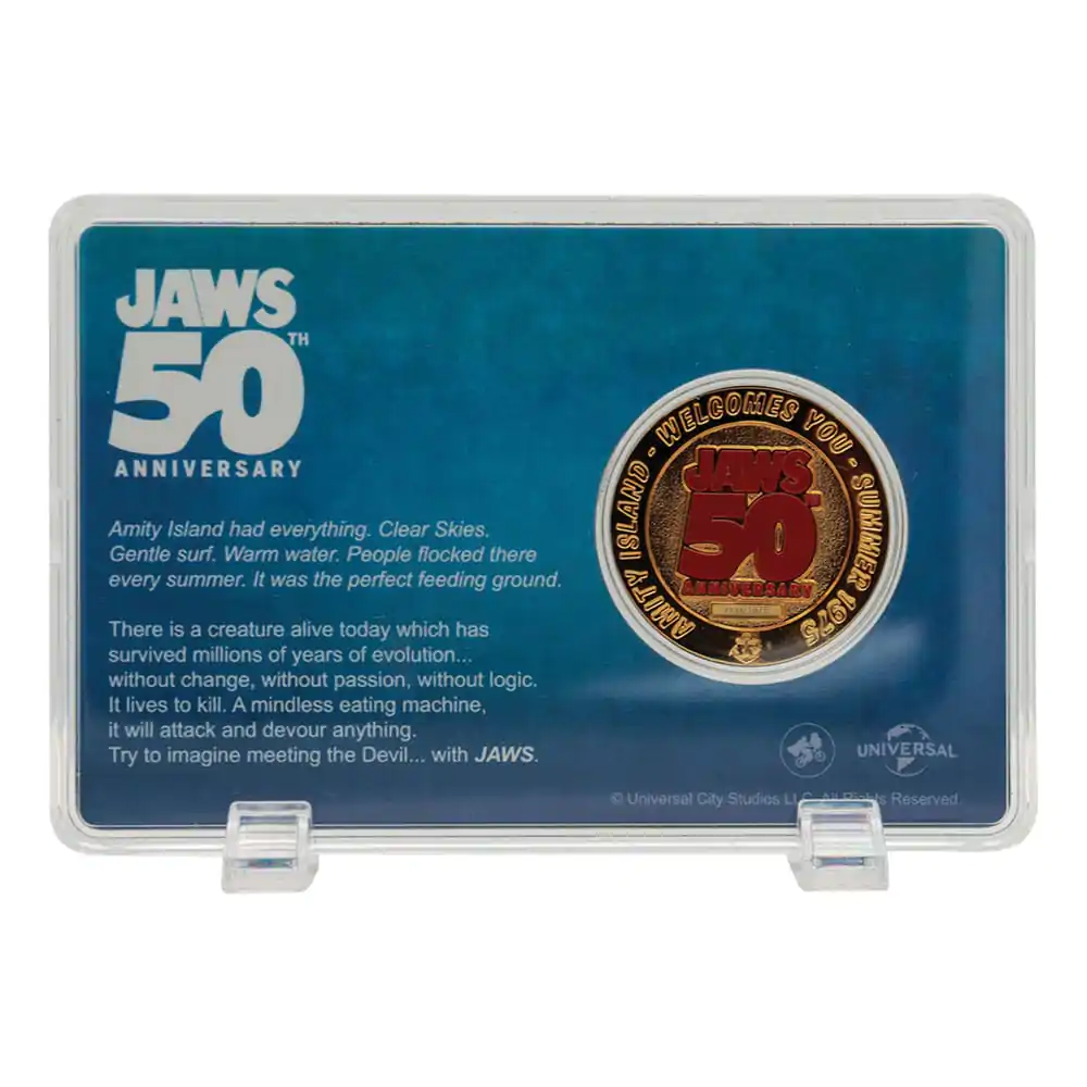 Jaws Collectable Coin 50th Anniversary 24k Gold Plated Limited Edition product photo