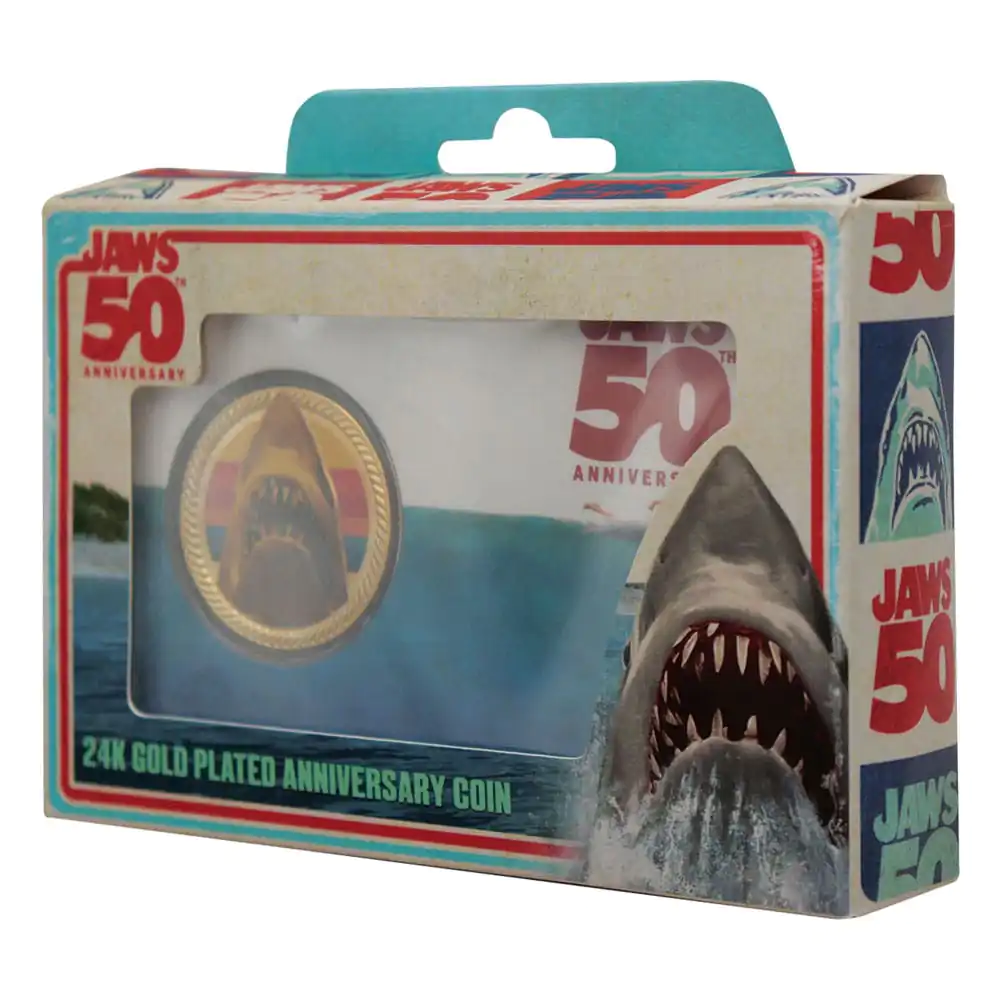 Jaws Collectable Coin 50th Anniversary 24k Gold Plated Limited Edition product photo