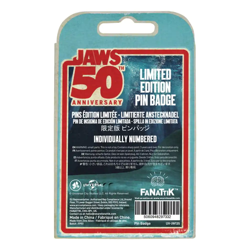 Jaws Pin Badge 50th Anniversary Ship in Bottle product photo