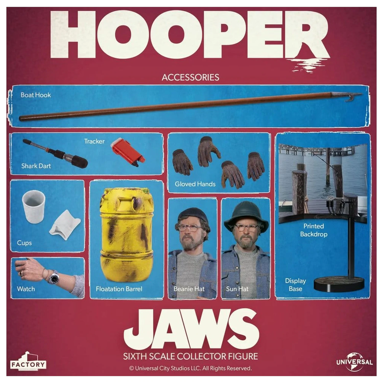 Jaws Action Figure 1/6 Hooper 30 cm product photo