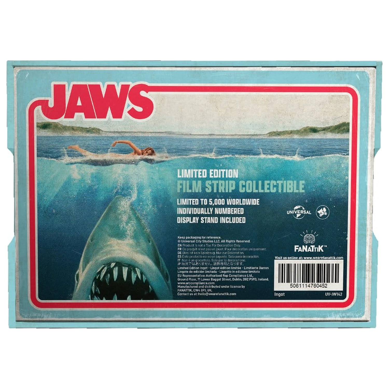 Jaws Ingot Metal Film Strip Collectible Limited Edition product photo