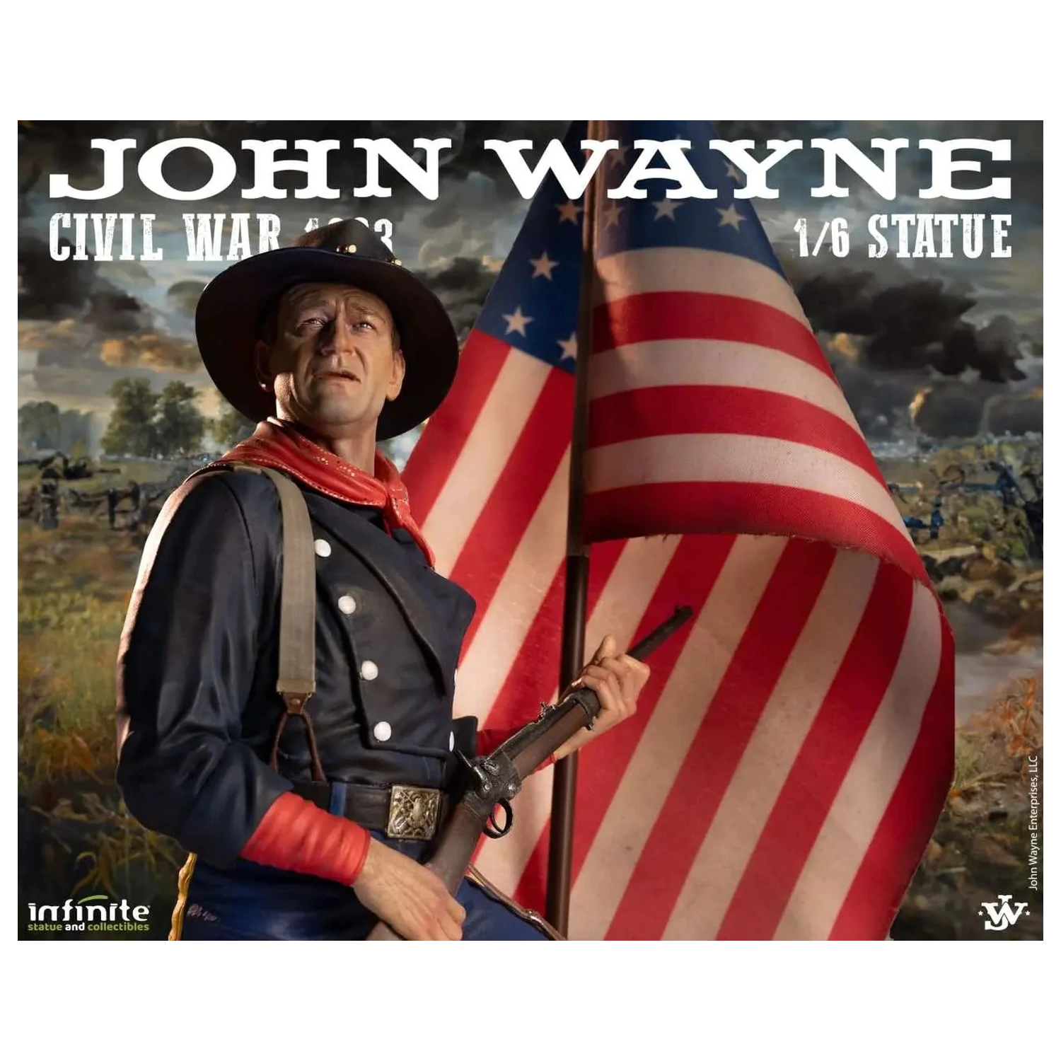 John Wayne Civil War 1863 Statue 1/6 48cm product photo