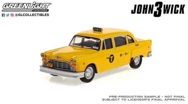 John Wick Chapter 3 Diecast Model 1/43 1974 Checker Motors Marathon A11 N.Y.C. Taxi #5L89 product photo