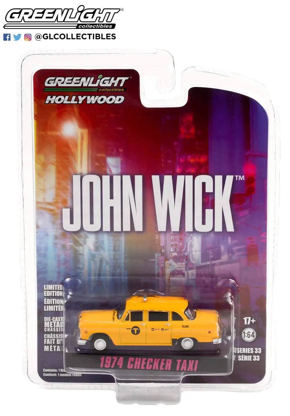 John Wick Chapter 3 Diecast Model 1/64 1974 Checker Motors Marathon product photo