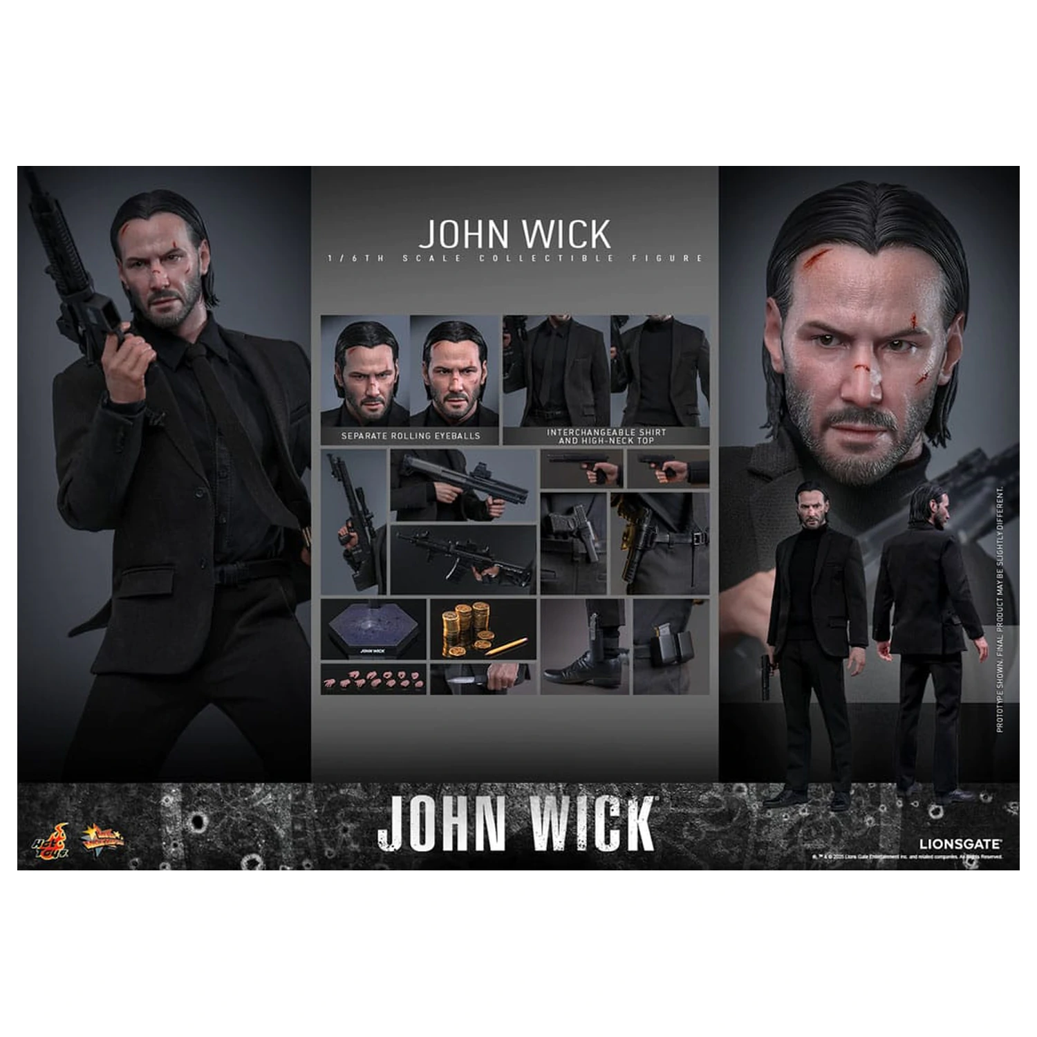 John Wick Movie Masterpiece Action Figure 1/6 John Wick 31 cm product photo