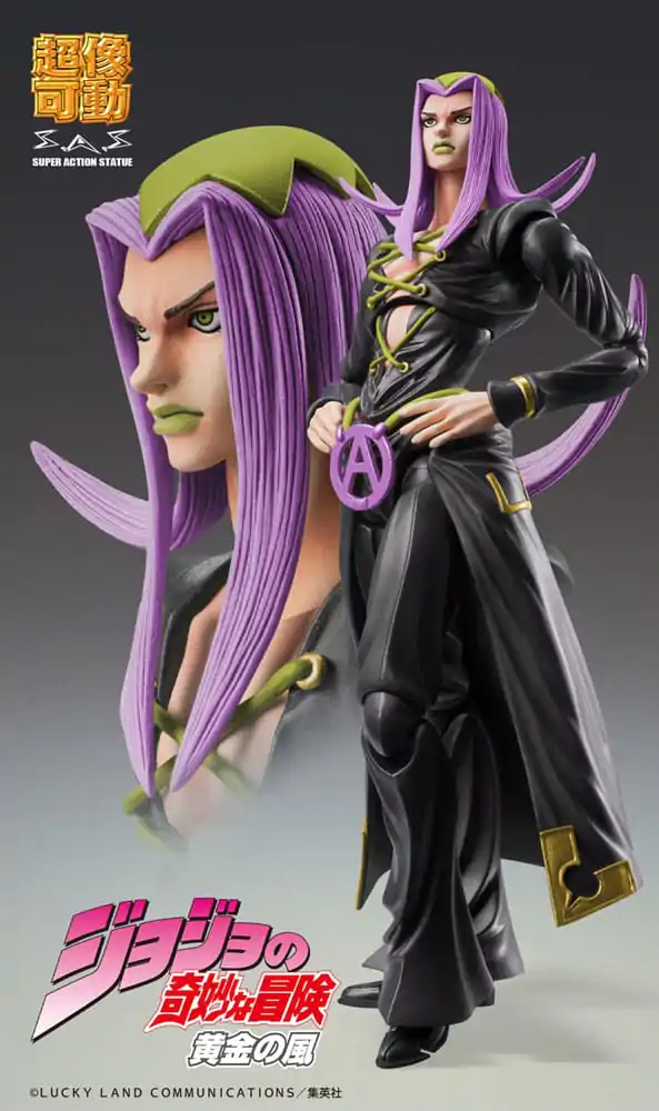 JoJo&#039;s Bizarre Adventure Part 5 Super Action Action Figure Chozokado Leone Abbacchio Black Ver. 16 cm product photo