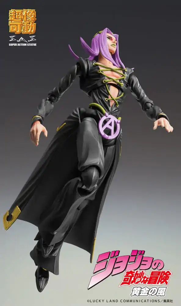 JoJo&#039;s Bizarre Adventure Part 5 Super Action Action Figure Chozokado Leone Abbacchio Black Ver. 16 cm product photo