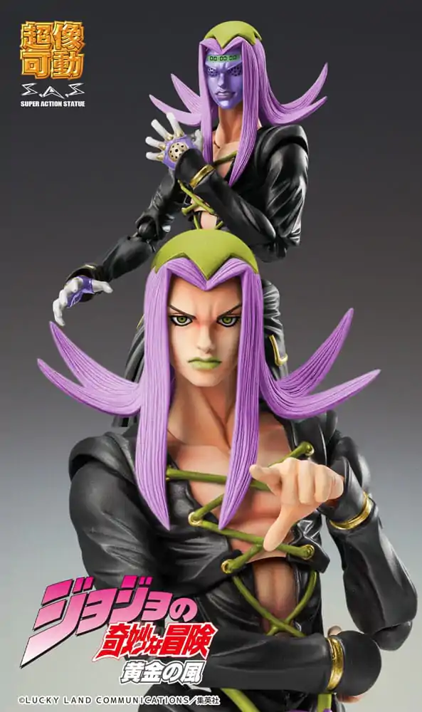 JoJo&#039;s Bizarre Adventure Part 5 Super Action Action Figure Chozokado Leone Abbacchio Black Ver. 16 cm product photo