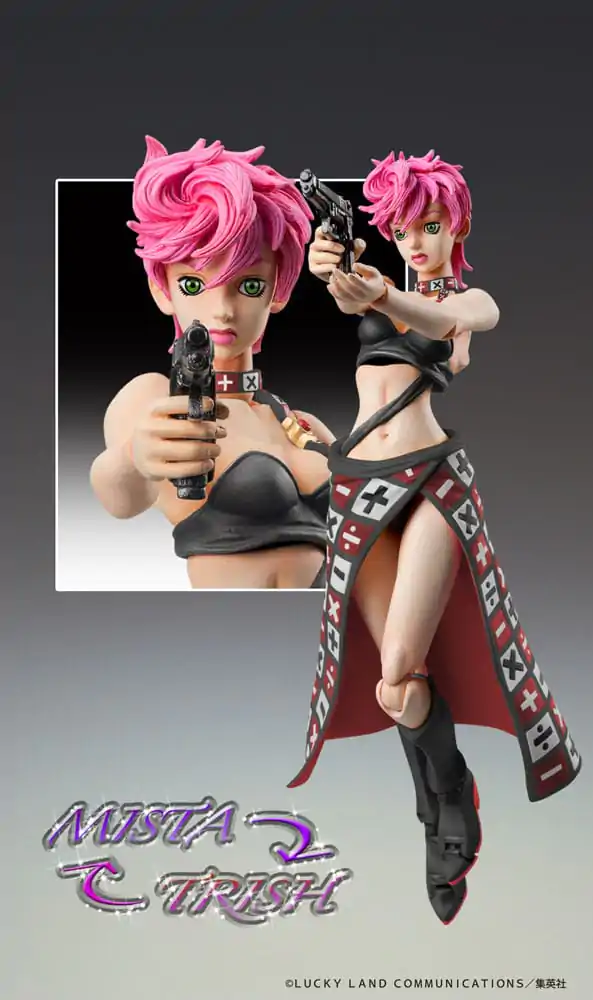 JoJo&#039;s Bizarre Adventure Part 5 Super Action Action Figure Chozokado Trish Una Black Ver. 15 cm product photo