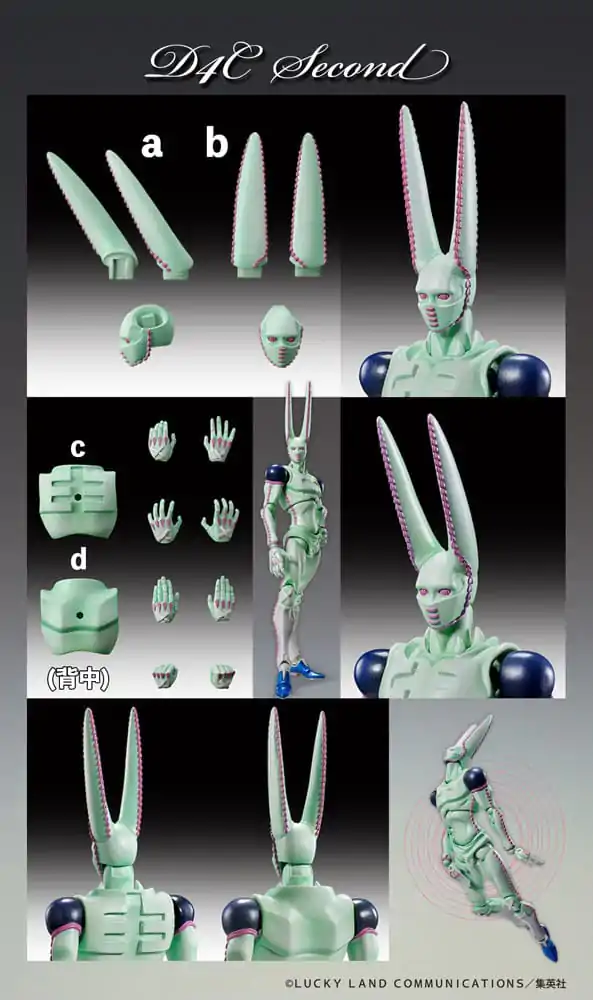 JoJo&#039;s Bizarre Adventure Part7 Steel Ball Run Super Action Action Figure Chozokado D4C Second 20 cm product photo