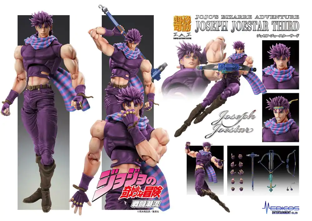 JoJo's Bizarre Adventure Battle Tendency Action Figure Chozokado Joseph Joestar Third 16 cm product photo
