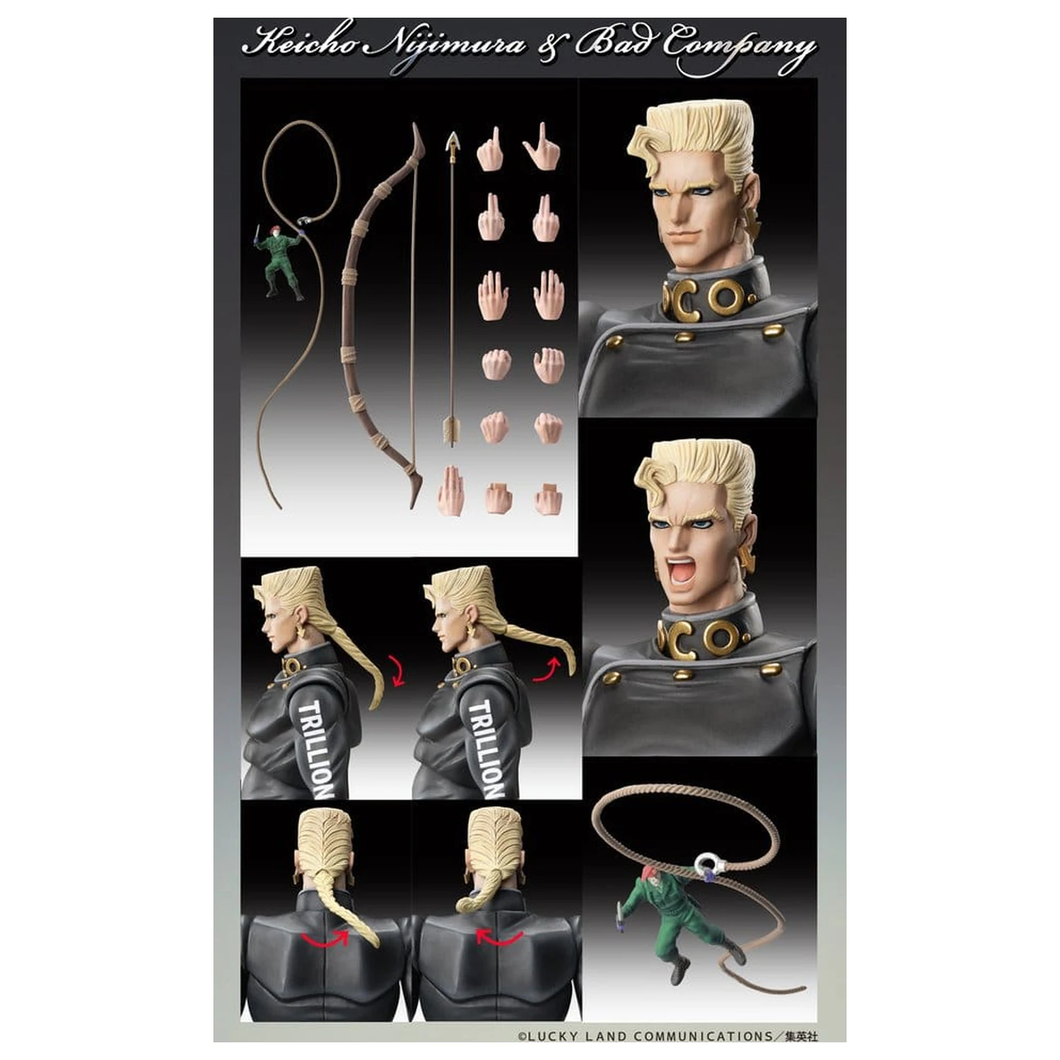 JoJo's Bizarre Adventure: Diamond Is Unbreakable Action Figure Chozokado Keicho Nijimura & Bad Company 17 cm product photo