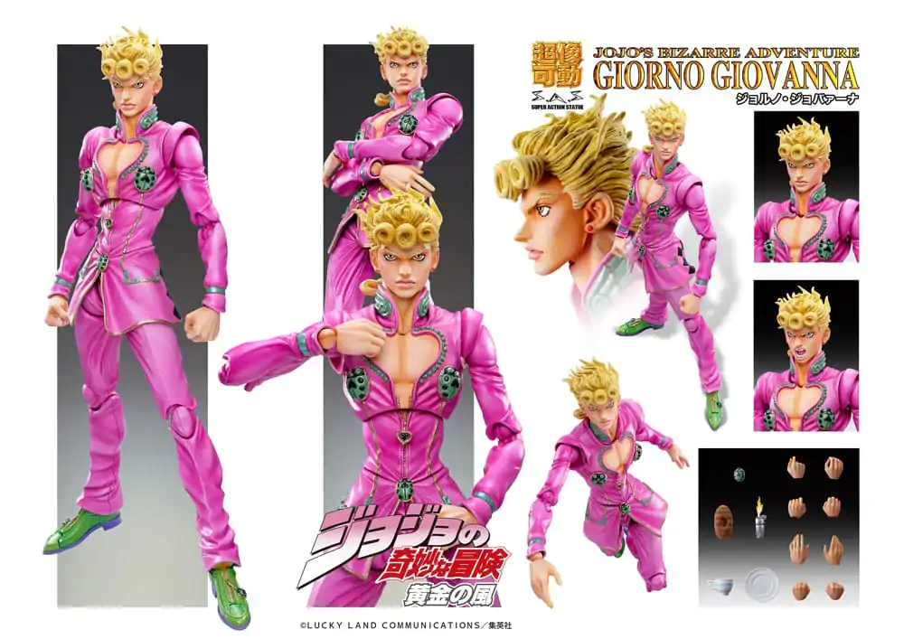 JoJo's Bizarre Adventure Part 5: Golden Wind Action Figure Chozokado Giorno Giovanna (3rd-run) 15 cm product photo