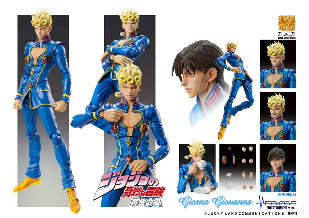 JoJo's Bizarre Adventure Part 5: Golden Wind Action Figure Chozokado Giorno Giovanna Second 15 cm product photo