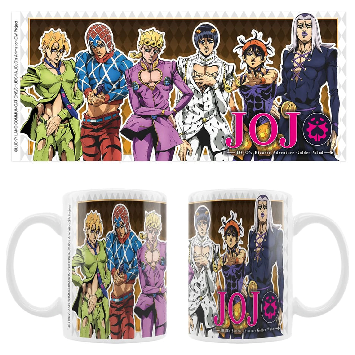 JoJo´s Bizarre Adventure Part 5: Golden Wind Ceramic Mug Main Characters product photo