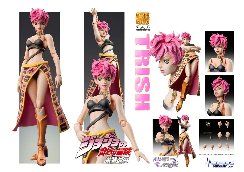 JoJo's Bizarre Adventure Part5 Super Action Action Figure Chozokado (Trish Una) 15 cm product photo