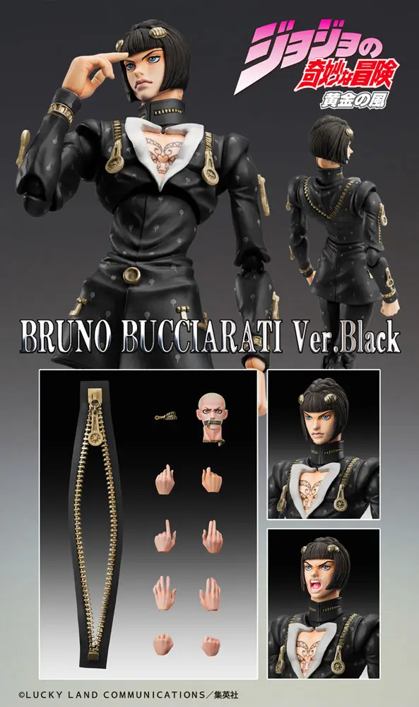 JoJo's Bizarre Adventure Part6 Stone Ocean Action Figure Chozokado (Bruno Bucciarati Ver. Black) 15 cm termékfotó