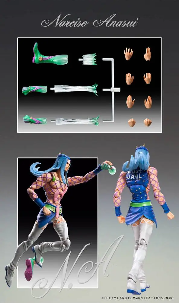 JoJo's Bizarre Adventure Part6 Stone Ocean Action Figure Chozokado (Narciso A) 15 cm termékfotó