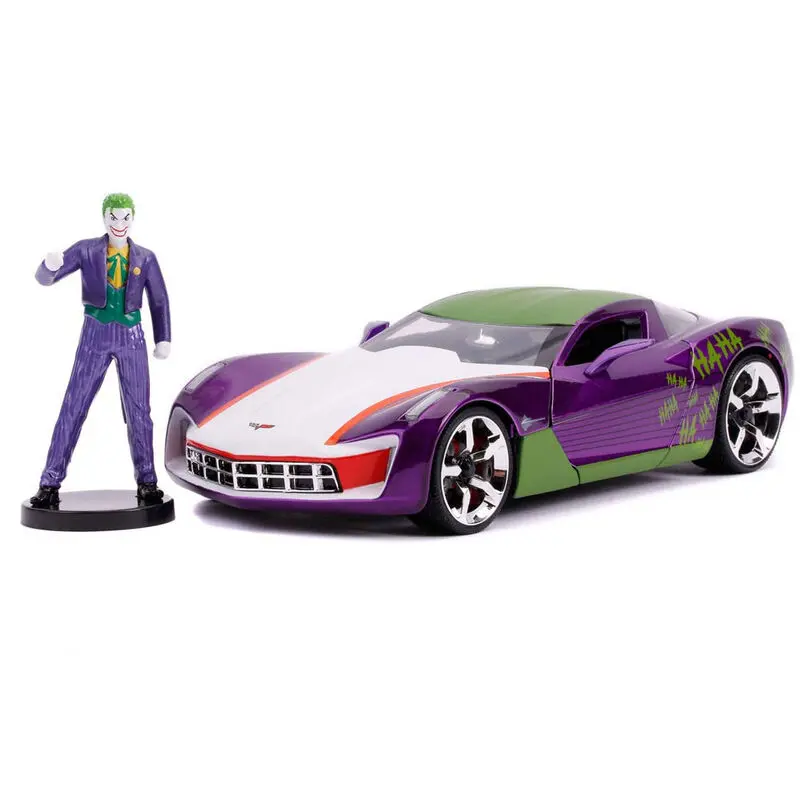 DC comics Joker Chevy Corvette Stingray 2009 car + figure set product photo