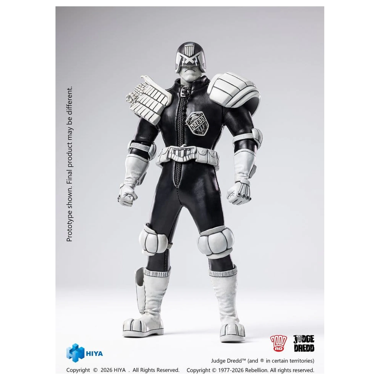 Judge Dredd Exquisite Super Action Figure 1/12 Judge Dredd Black & White Ver. 15 cm product photo