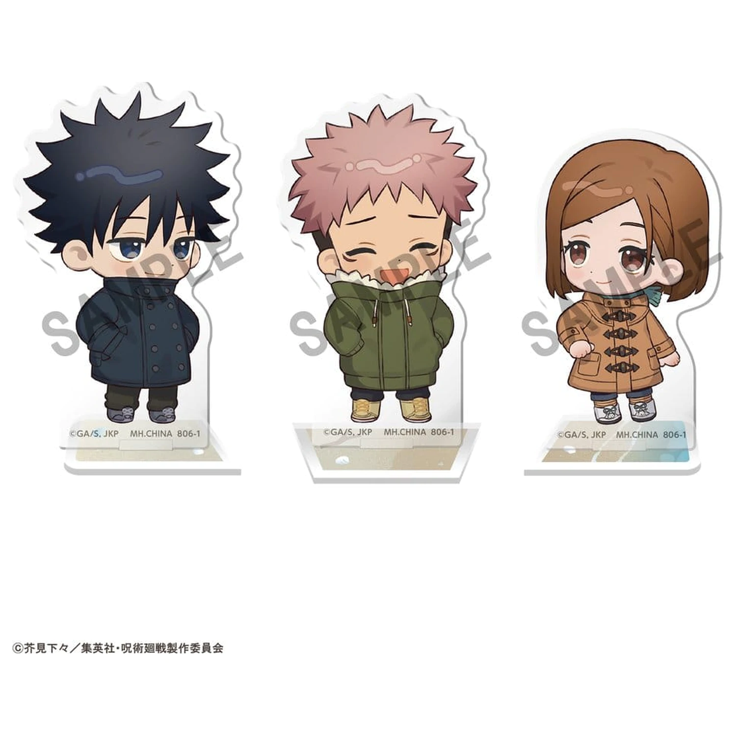 Jujutsu Kaisen Buddycolle Acrylic Stand 5th Anniversary C Megumi Fushiguro, Yuji Itadori & Nobara Kugisaki 10 cm product photo