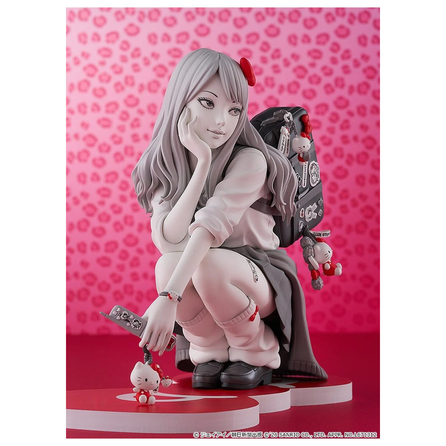 Junji Ito PVC Figure Gyaru Tomie x Hello Kitty 14 cm product photo