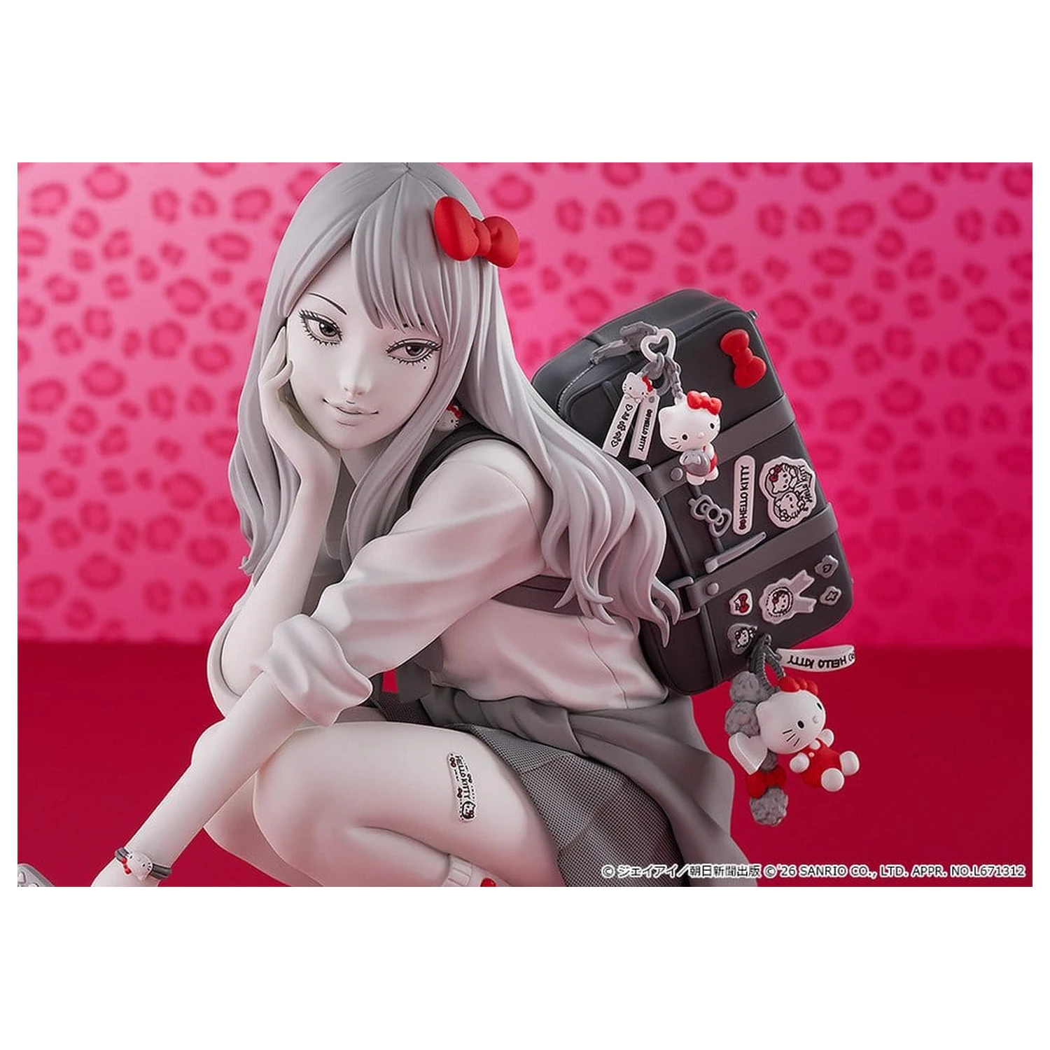 Junji Ito PVC Figure Gyaru Tomie x Hello Kitty 14 cm product photo