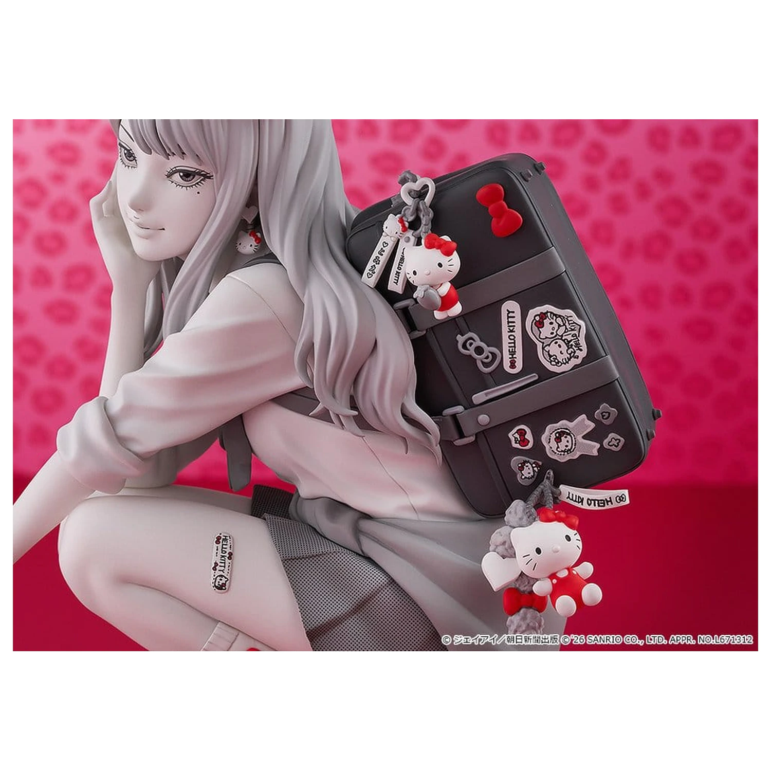 Junji Ito PVC Figure Gyaru Tomie x Hello Kitty 14 cm product photo