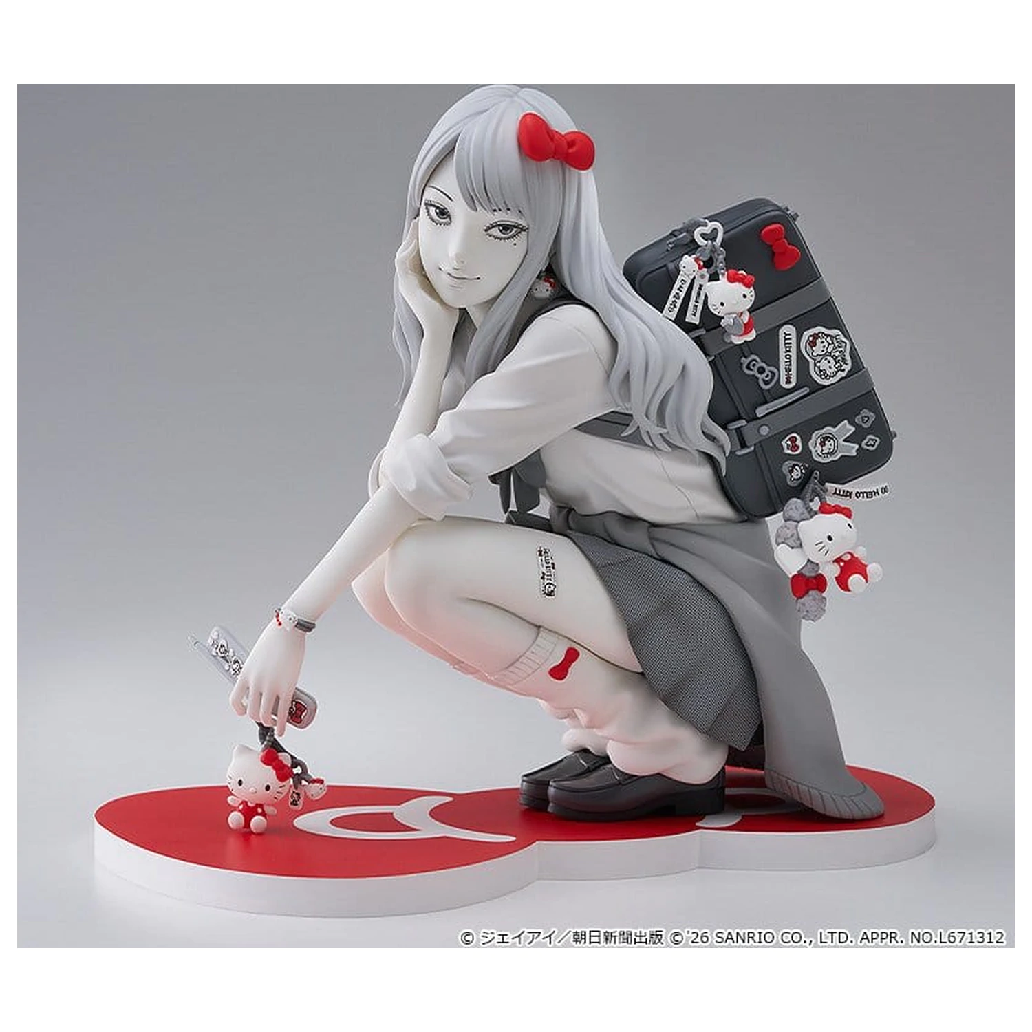 Junji Ito PVC Figure Gyaru Tomie x Hello Kitty 14 cm product photo