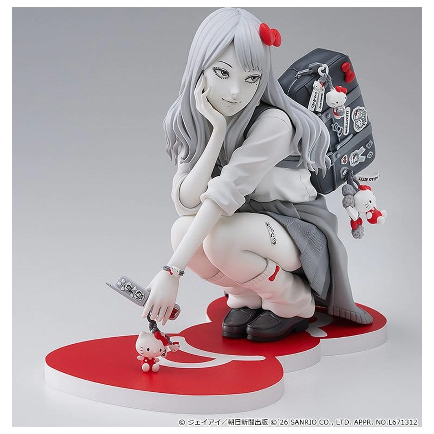 Junji Ito PVC Figure Gyaru Tomie x Hello Kitty 14 cm product photo
