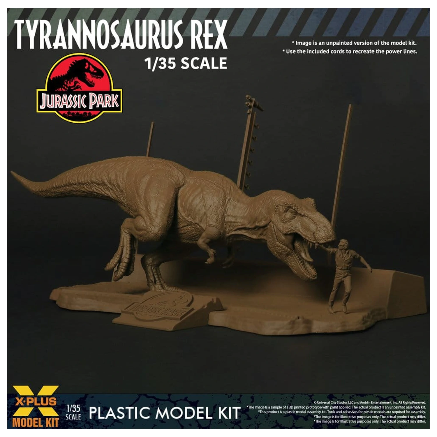 Jurassic Park Plastic Model Kit 1/35 Tyrannosaurus Rex 42 cm product photo